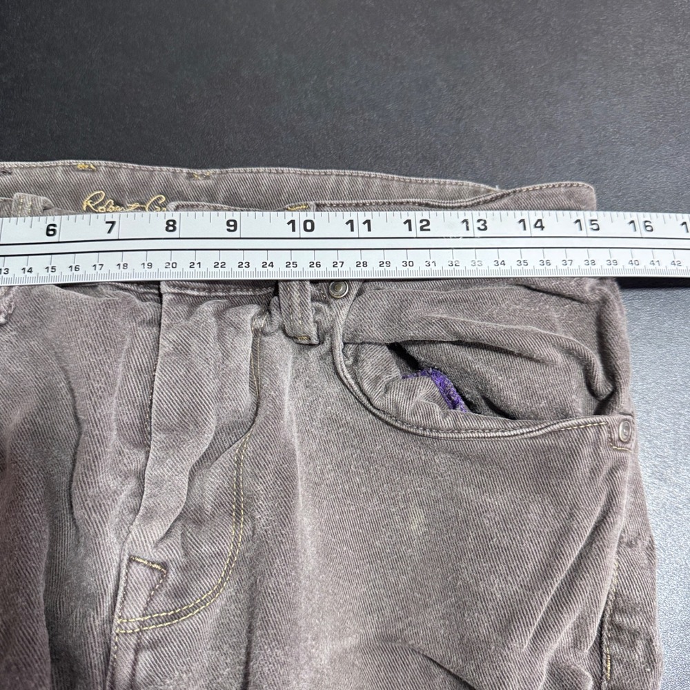 Robert Graham Slim Jim Jeans Mens 30 Gray Solid Slim Fit Denim Pants - Picture 4 of 7